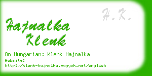 hajnalka klenk business card
